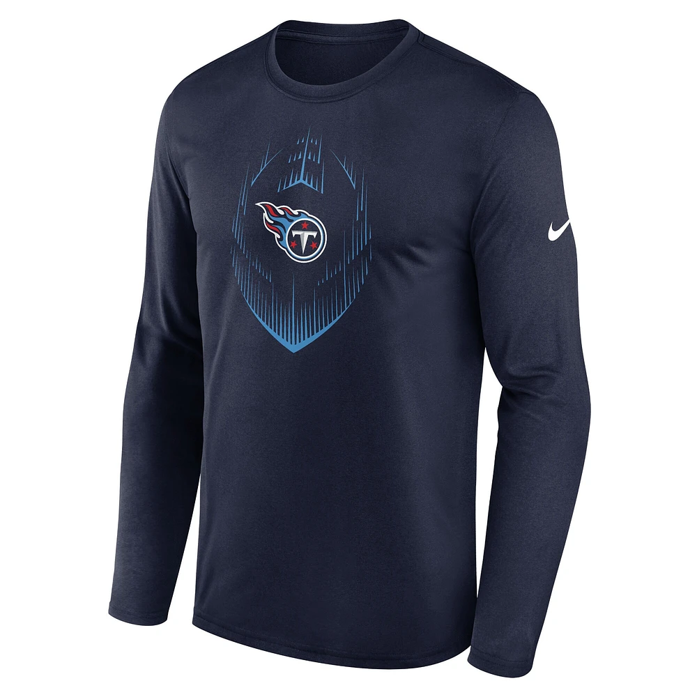 Men's Nike Navy Tennessee Titans Icon Legend Performance Long Sleeve T-Shirt