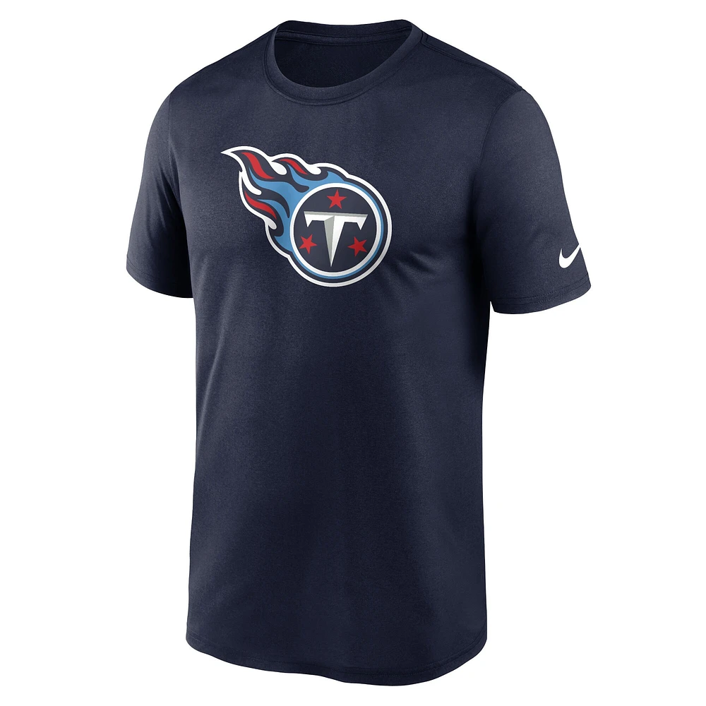 T-shirt de performance Nike Tennessee Titans Legend Logo pour homme, bleu marine