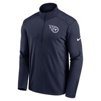 Men's Nike Navy Tennessee Titans Logo Pacer Performance Half-Zip Jacket