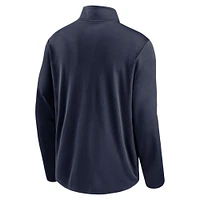 Veste à demi-fermeture éclair Pacer Performance Nike Tennessee Titans Logo pour homme, bleu marine