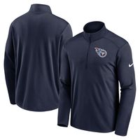 Men's Nike Navy Tennessee Titans Logo Pacer Performance Half-Zip Jacket