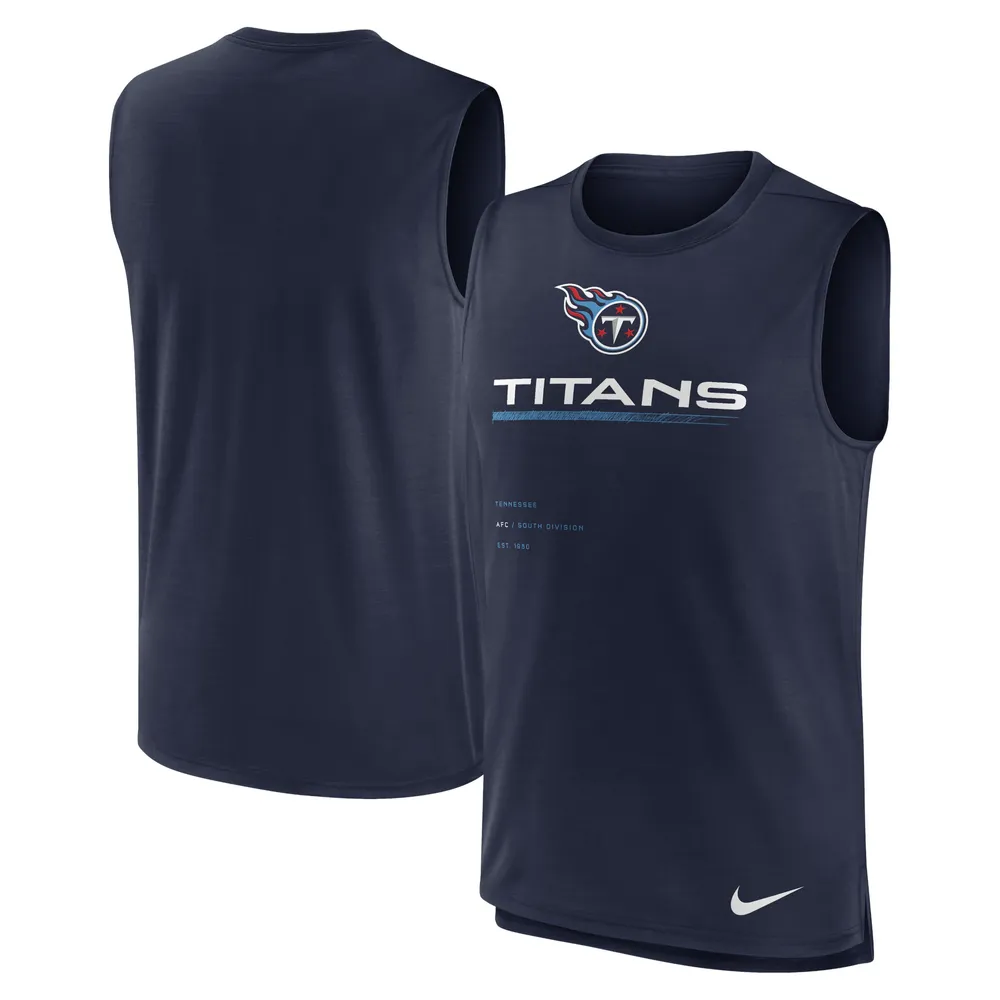 Débardeur Nike Tennessee Titans Muscle Trainer pour homme - Bleu marine