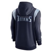 Men's Nike Navy Tennessee Titans Performance Sideline Lockup Full-Zip Hoodie