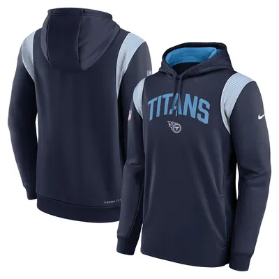 Tennessee Titans Nike Sideline Athletic Stack Performance Pullover Hoodie - Navy