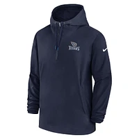 Sweat à capuche demi-glissière Nike Tennessee Titans Sideline pour homme - Bleu marine