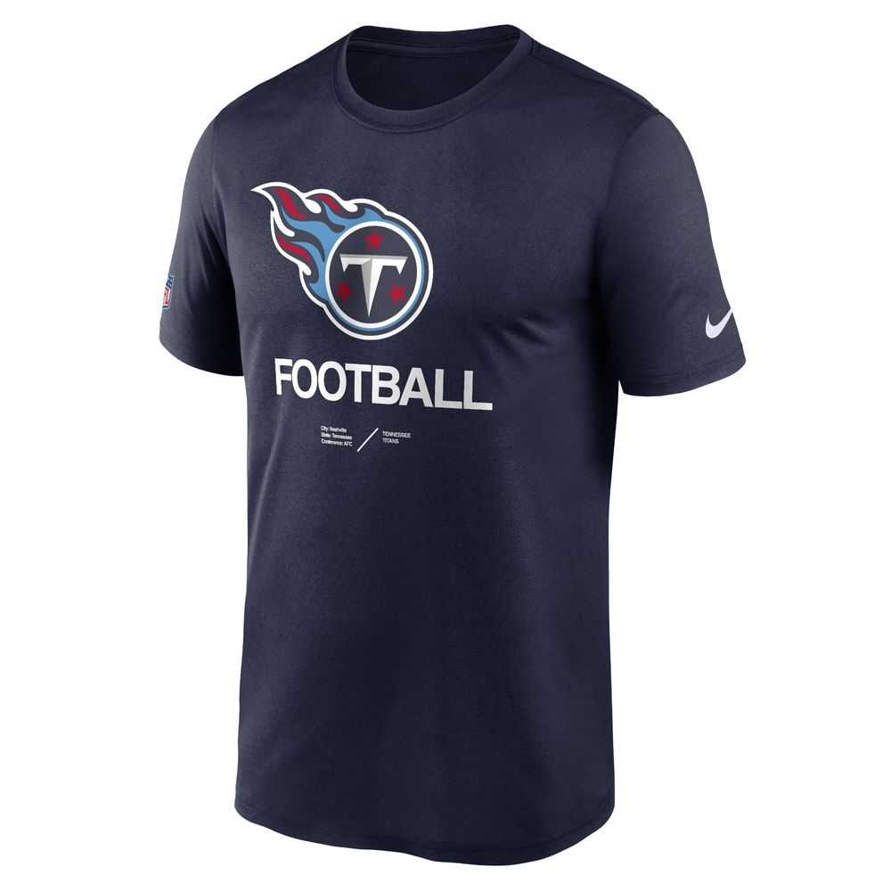 Men's Nike Navy Tennessee Titans Sideline Infograph Performance T-Shirt