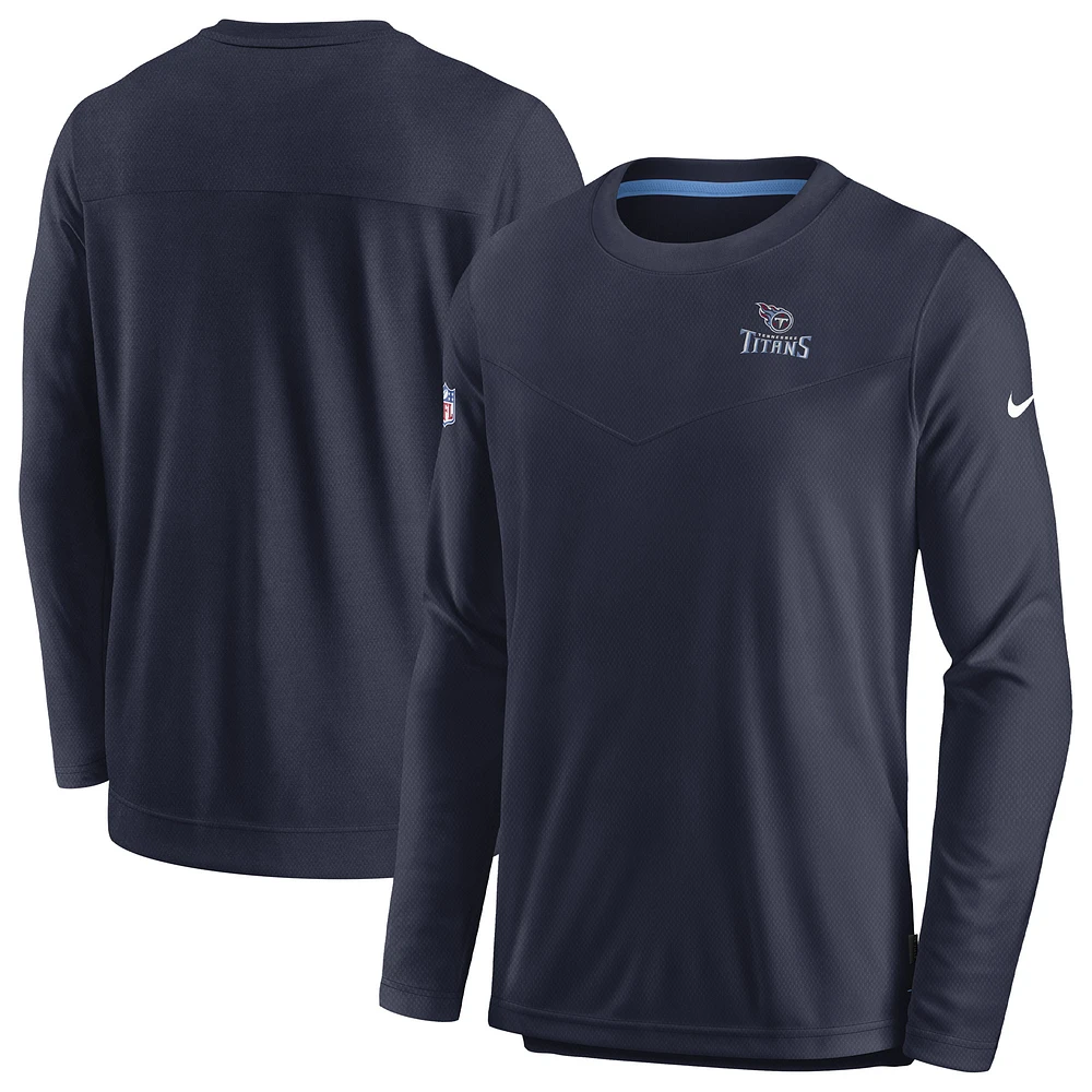 Sweat-shirt Nike bleu marine Tennessee Titans Sideline Lockup Performance pour hommes