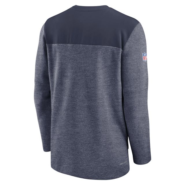 Haut à quart de zip Performance Nike Tennessee Titans Sideline Lockup pour homme - Bleu marine