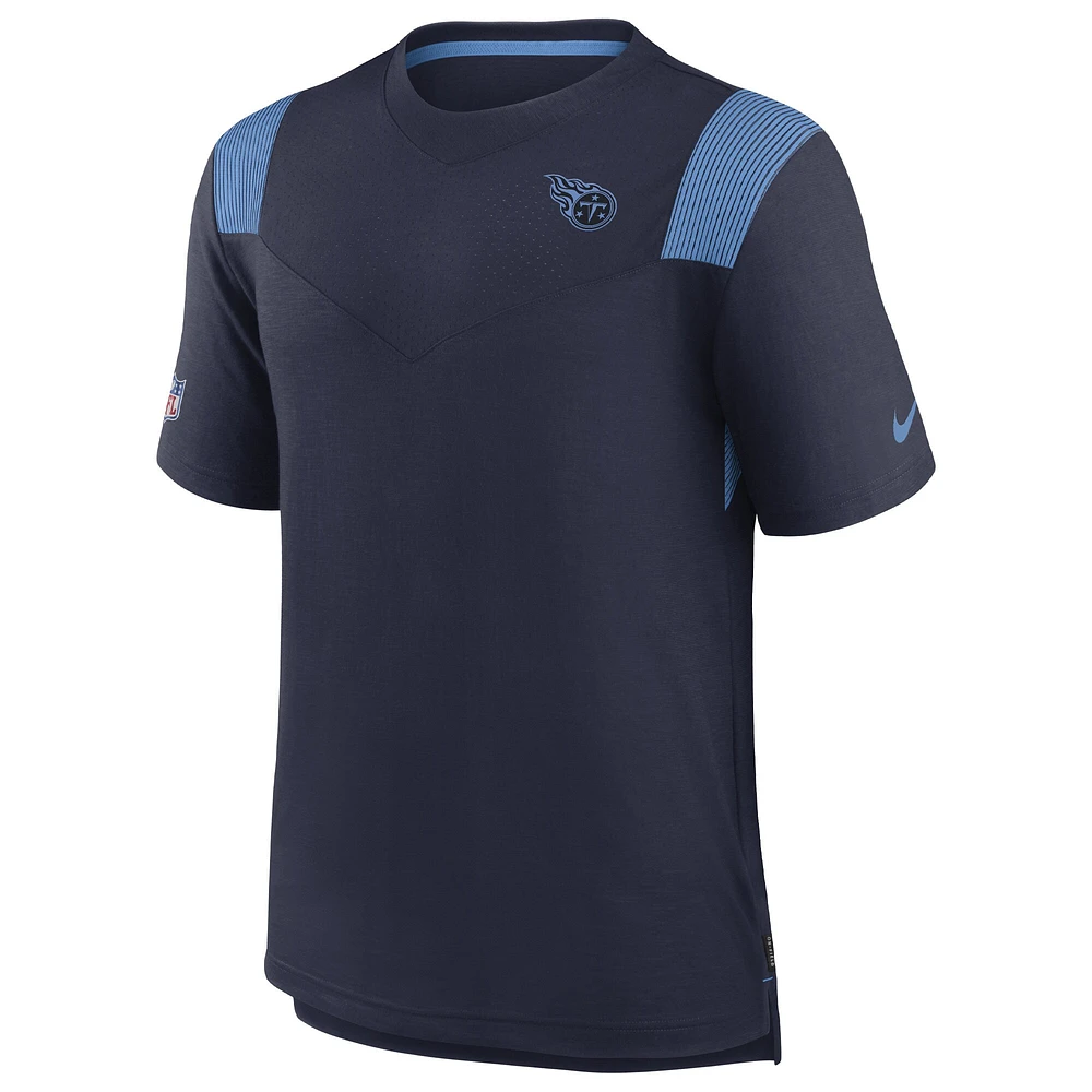 Men's Nike Navy Tennessee Titans Sideline Tonal Logo Performance Player T-Shirt