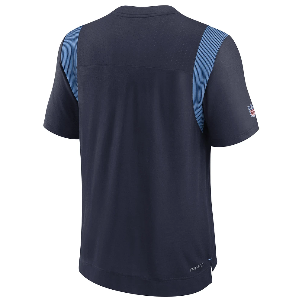 Men's Nike Navy Tennessee Titans Sideline Tonal Logo Performance Player T-Shirt
