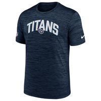 Men's Nike Navy Tennessee Titans Sideline Velocity Athletic Stack Performance T-Shirt