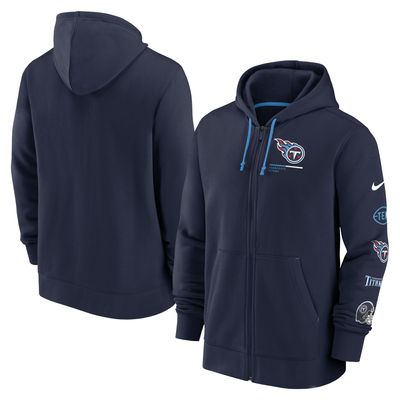 Men's Nike Navy Tennessee Titans Surrey Full-Zip Hoodie