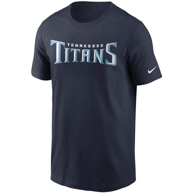 T-shirt Nike Tennessee Titans Team Wordmark pour homme, bleu marine