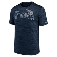 T-shirt Nike Tennessee Titans Velocity Arch Performance pour homme, bleu marine