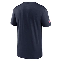 Men's Nike Navy Tennessee Titans Wordmark Block Sideline Legend Performance T-Shirt