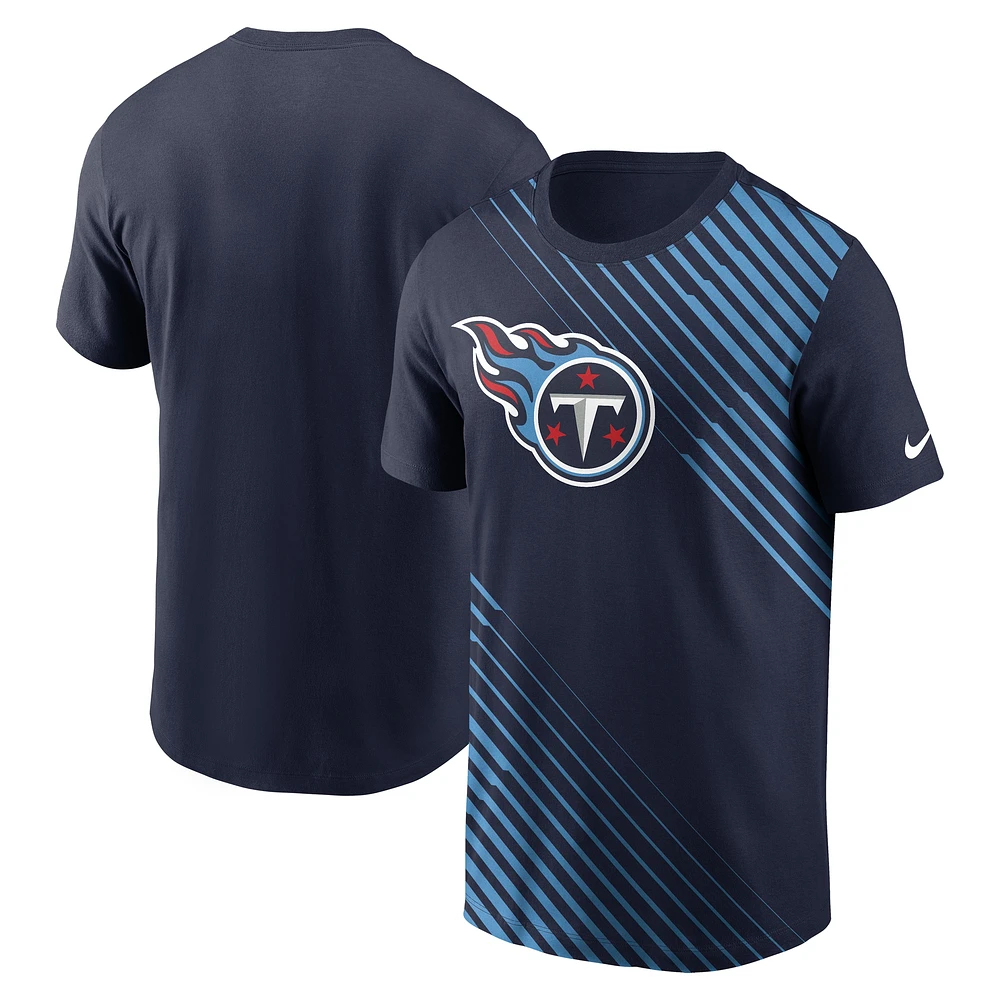 Men's Nike  Navy Tennessee Titans Yard Line Fashion Asbury T-Shirt