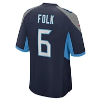 Men's Nike Nick Folk  Navy Tennessee Titans Team Game Jersey