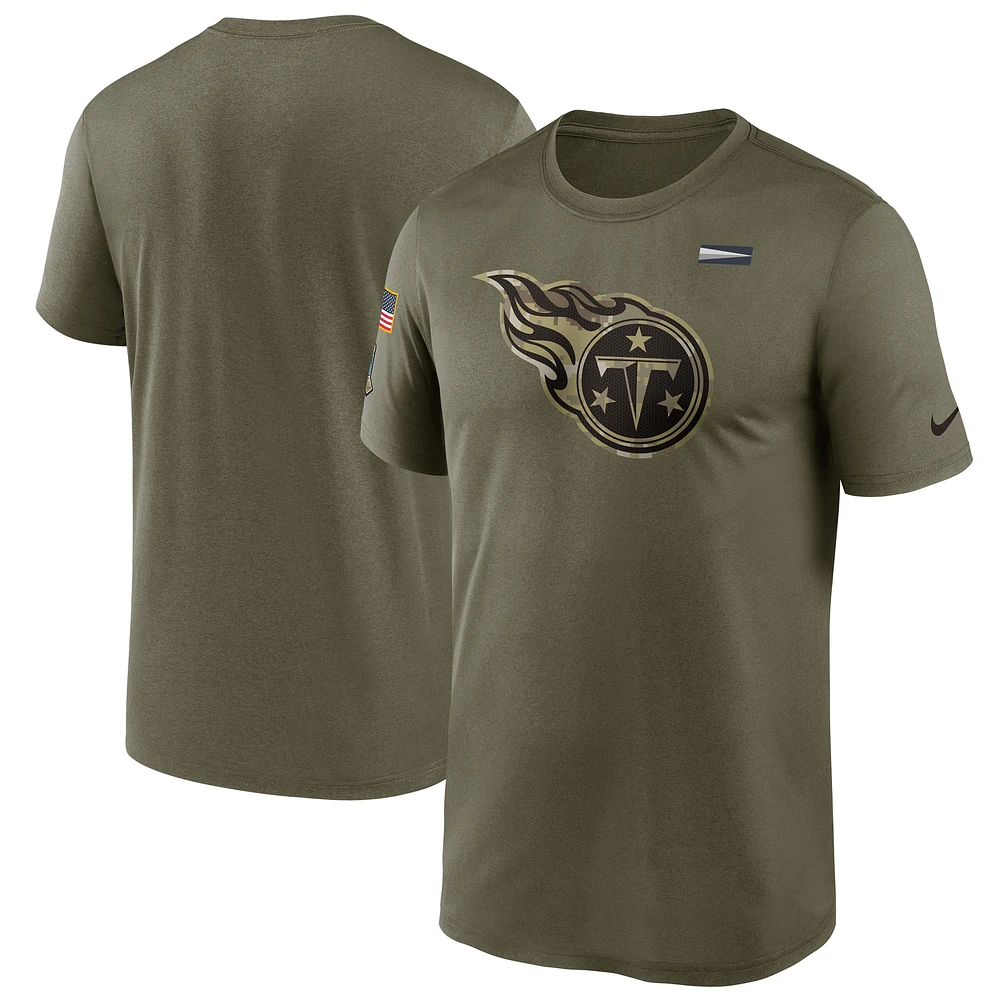 T-shirt performance Nike Tennessee Titans 2021 Salute To Service Legend pour homme