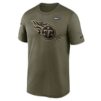 Men's Nike Olive Tennessee Titans 2021 Salute To Service Legend Performance T-Shirt