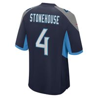 Men's Nike Ryan Stonehouse Navy Tennessee Titans Game Player Jersey