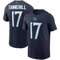 T-shirt avec nom et numéro Nike Ryan Tannehill pour hommes, bleu marine, Tennessee Titans