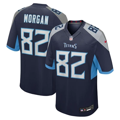 Men's Nike Stanley Morgan  Navy Tennessee Titans Team Game Jersey