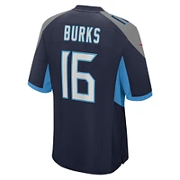 Maillot de match joueur Nike Treylon Burks pour hommes, bleu marine, Tennessee Titans