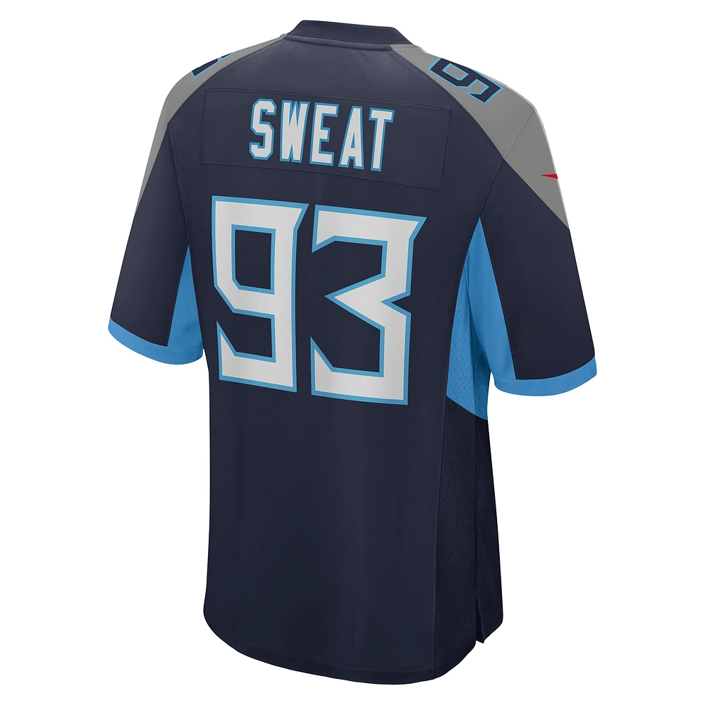 Sweat Nike T'Vondre pour homme - Maillot de match l'équipe Tennessee Titans Bleu marine