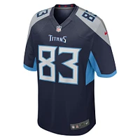 Maillot de match Nike Tyler Boyd bleu marine Tennessee Titans pour homme