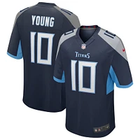 Maillot de joueur retraité Nike Vince Young pour hommes, bleu marine, Tennessee Titans Game