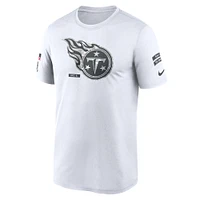 T-shirt Nike Tennessee Titans 2024 Salute To Service Rewind Legend Performance pour homme Blanc