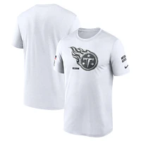 T-shirt Nike Tennessee Titans 2024 Salute To Service Rewind Legend Performance pour homme Blanc