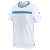 Men's Nike White Tennessee Titans Oilers Throwback Sideline Coach Alternate Performance T-Shirt