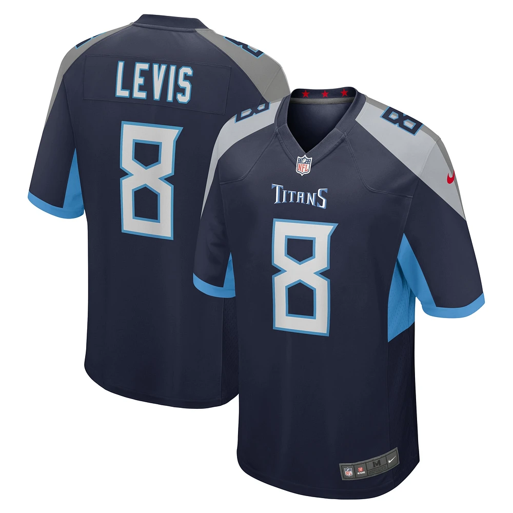 Maillot de match Nike Will Levis bleu marine Tennessee Titans pour homme