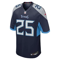 Men's Nike Xavier Woods  Navy Tennessee Titans Team Game Jersey