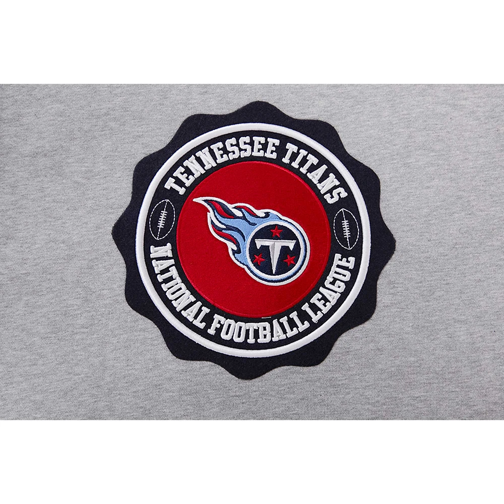 Sweat-shirt à enfiler avec écusson des Titans du Tennessee Pro Standard pour homme, gris chiné