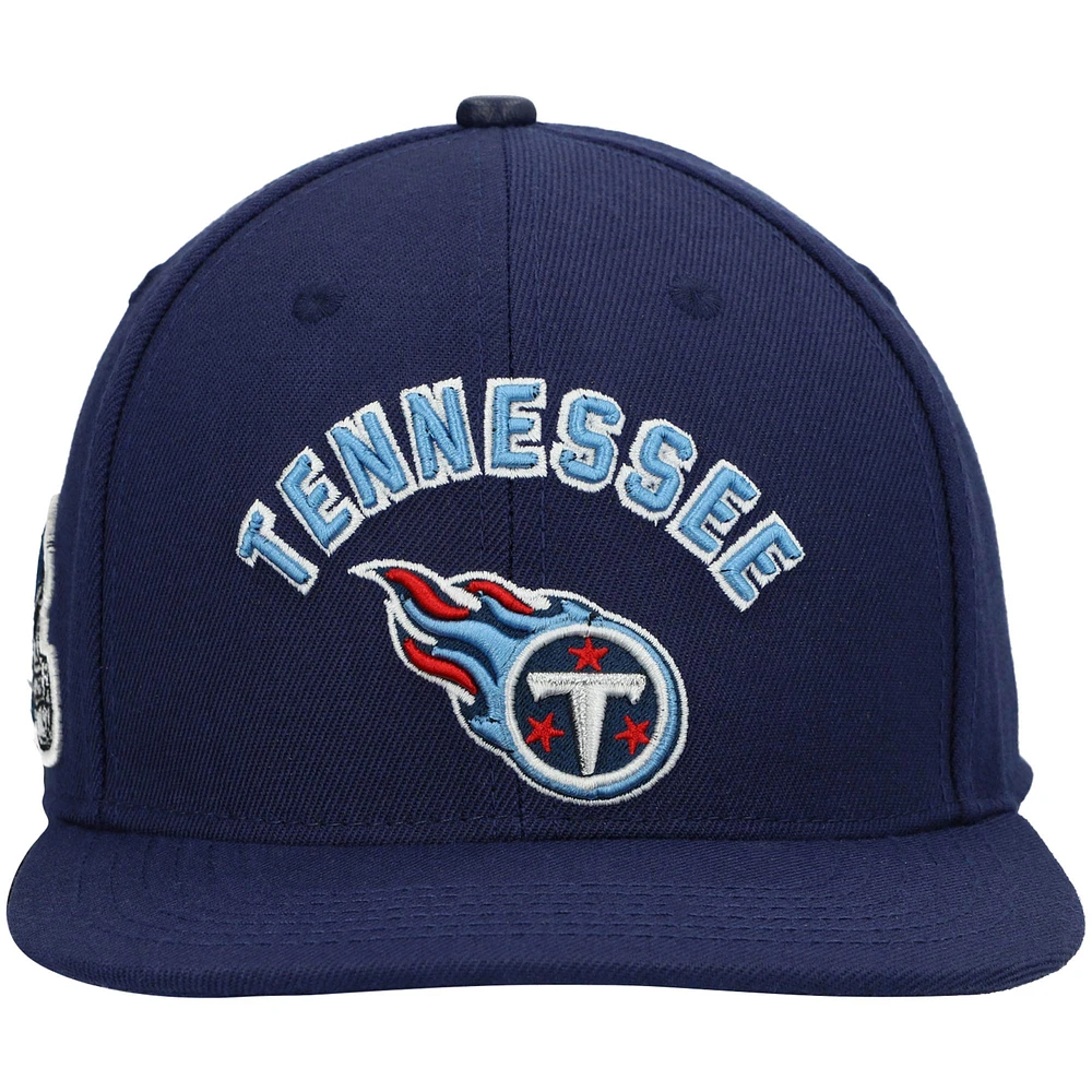 Casquette Pro Standard Homme Tennessee Titans Snapback Stacked Bleu Marine