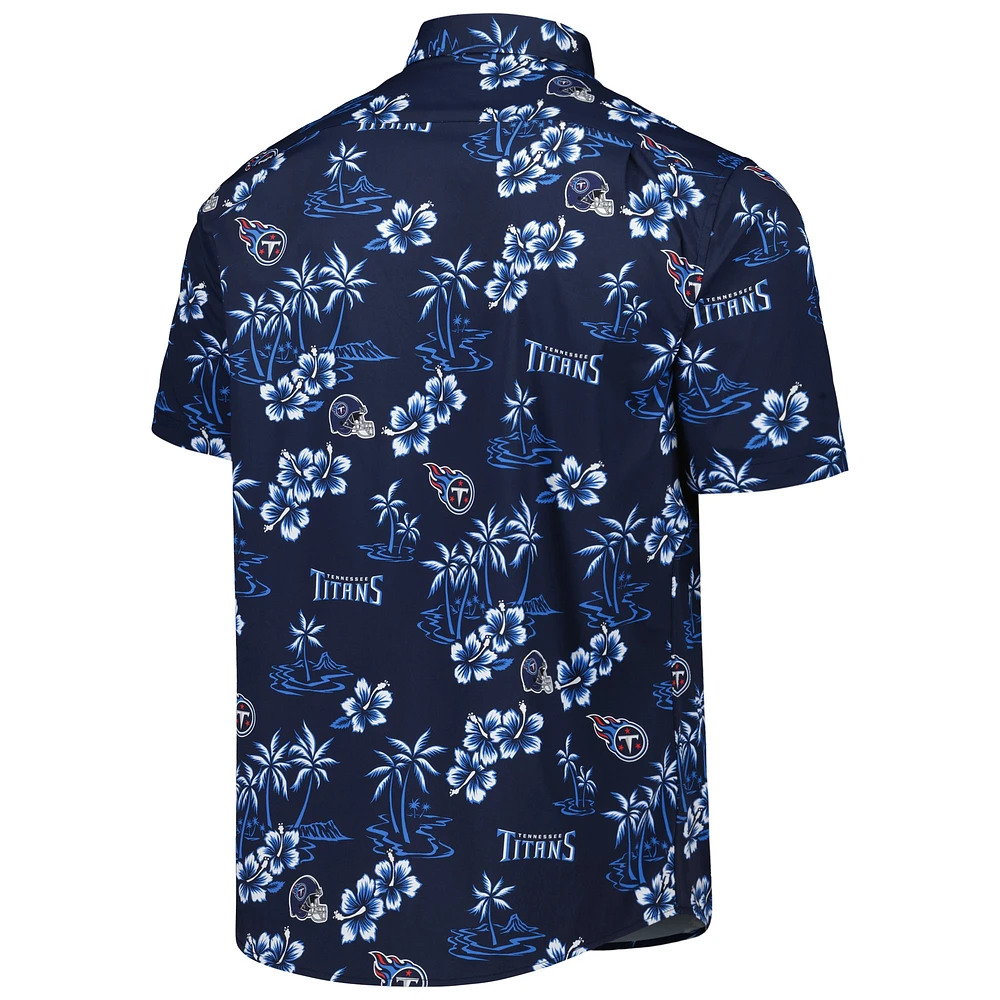 Chemise boutonnée Kekai pour homme Reyn Spooner bleu marine Tennessee Titans