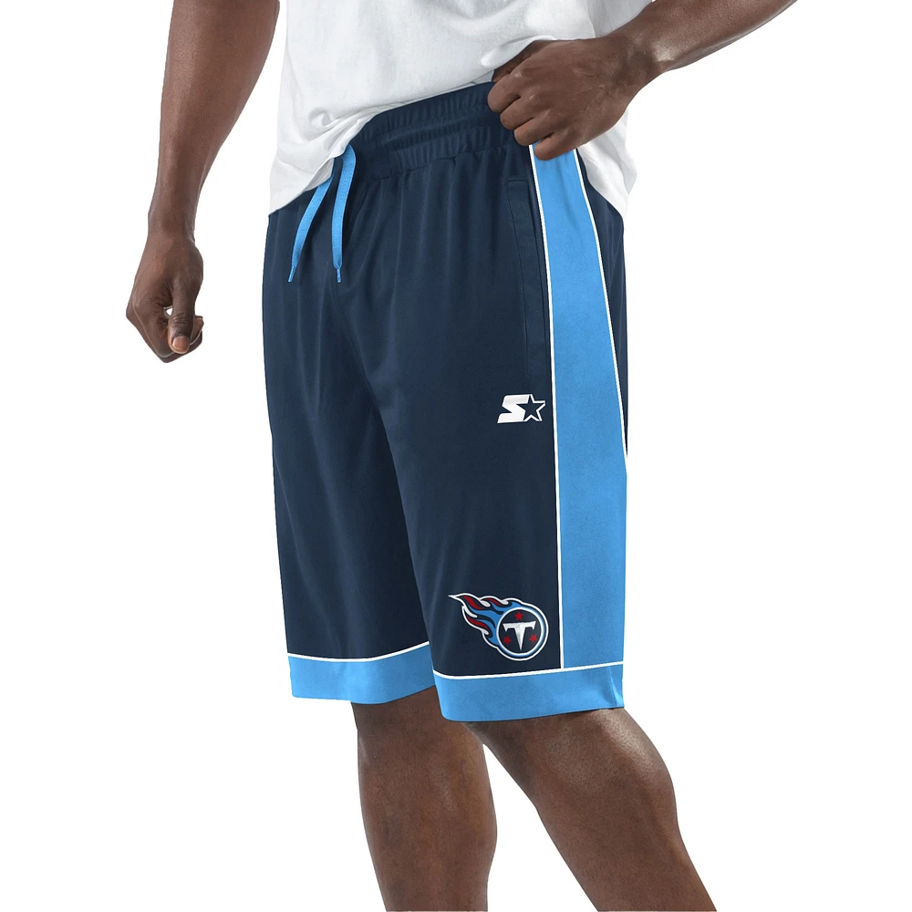 Short de mode préféré des fans Tennessee Titans Starter bleu marine/bleu clair pour hommes