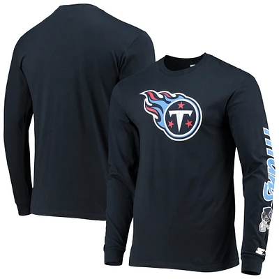 T-shirt à manches longues Starter Navy Tennessee Titans Halftime pour homme