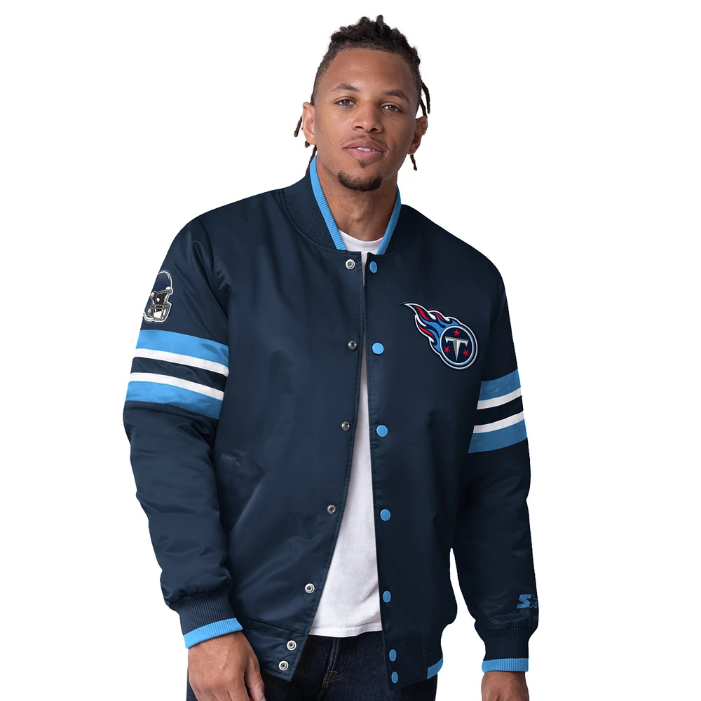 Veste universitaire à boutons-pression Starter Tennessee Titans Scout I pour homme