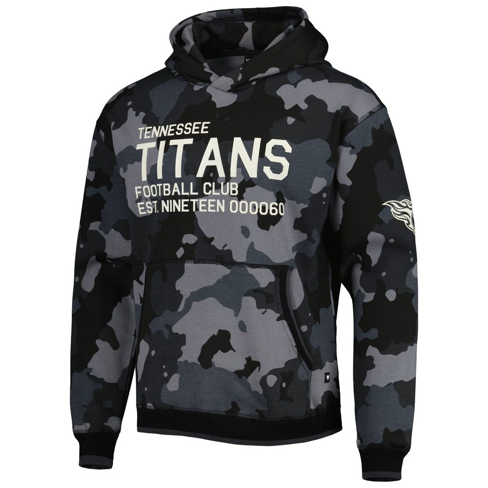 Men's The Wild Collective Black Tennessee Titans Camo Pullover Hoodie