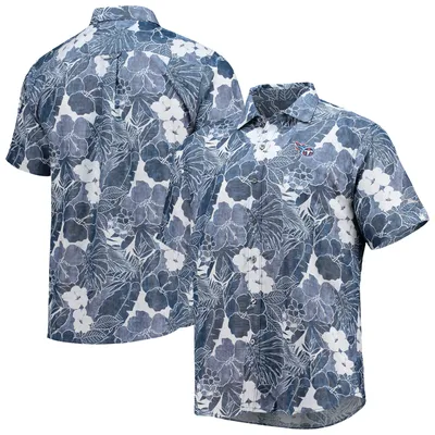 Lids Tennessee Titans Tommy Bahama Sport Harbor Island Hibiscus Camp  Button-Up Shirt - Navy