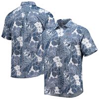 Men's Tommy Bahama Navy Tennessee Titans Coconut Point Playa Floral IslandZone Button-Up Shirt