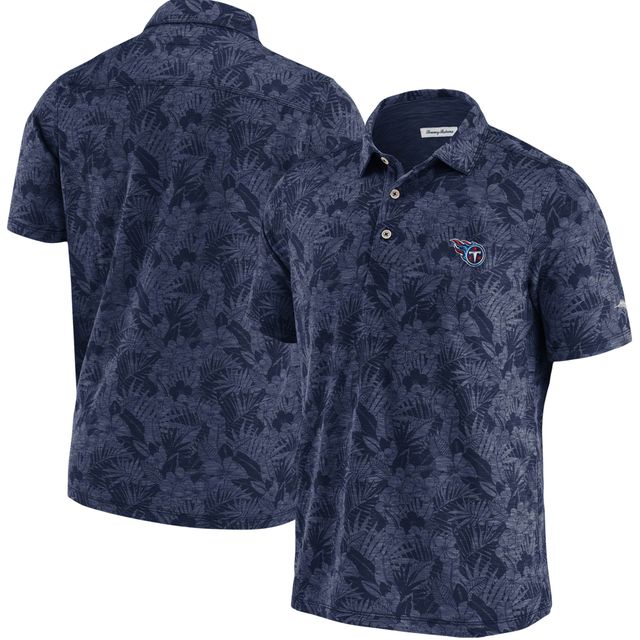 Polo Tommy Bahama Navy Tennessee Titans Sport Palmetto Palms pour homme