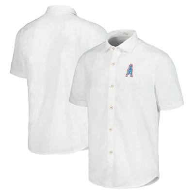 Chemise de camp boutonnée Tommy Bahama White Buffalo Bills Sport Coconut Point Palm Vista IslandZone pour hommes