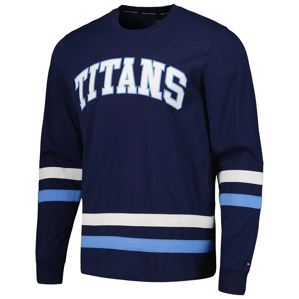 Men's Tommy Hilfiger Navy/Light Blue Tennessee Titans Nolan Long Sleeve T-Shirt