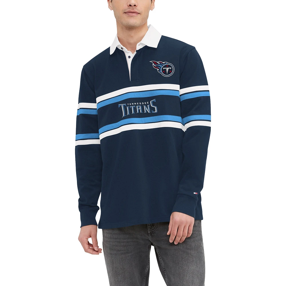 T-shirt à manches longues Tommy Hilfiger Tennessee Titans Cory Varsity Rugby pour hommes