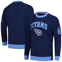 Sweat-shirt Tommy Hilfiger bleu marine Tennessee Titans Reese Raglan Tri-Blend pour hommes