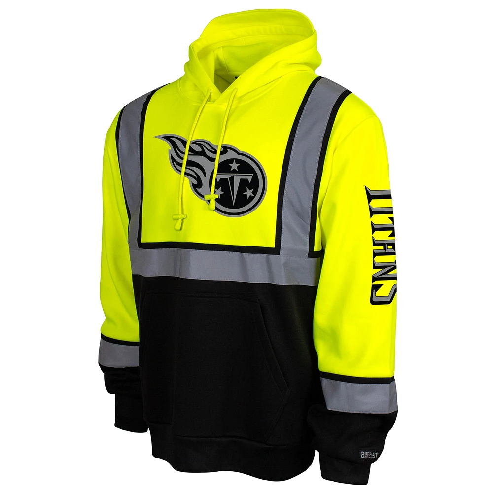 Men's Yellow Tennessee Titans High-Visibility Safety Hooded Sweatshirt